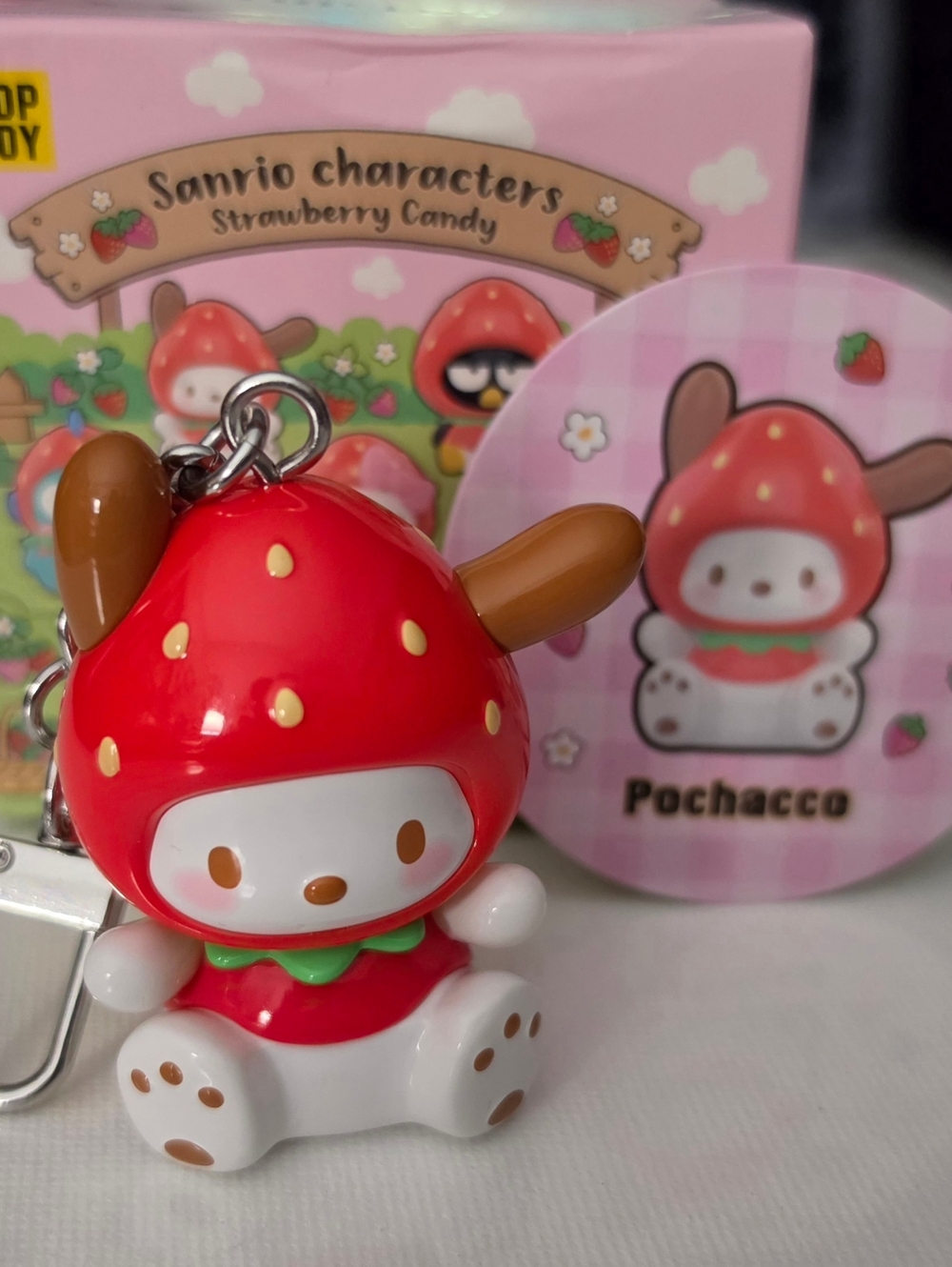 Sanrio Characters Strawberry Candy Series Mini Figures Pendant  "Pochacco" - Picture 4 of 10